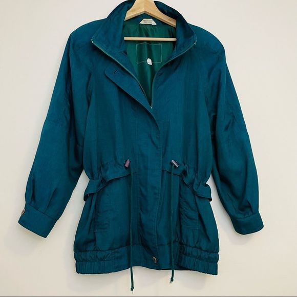 Vintage Jackets & Blazers - Vintage | 1980s Emerald Teal Utility Jacket